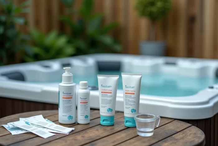 Produits alternatifs au chlore pour le traitement de l'eau d'un spa extérieur